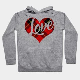 Love Valentine's Day Teacher Plaid Heart Hoodie